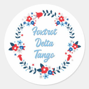 Foxtrot Delta Tango Ronde Sticker