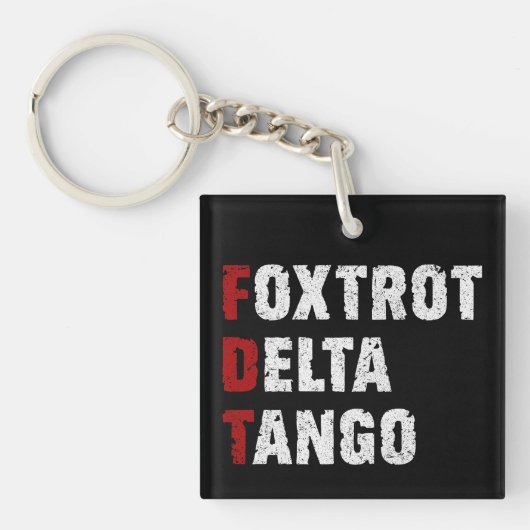 Foxtrot Delta Tango Sleutelhanger (Voorkant)