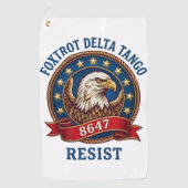 Foxtrot Delta Tango Weersta Golfhanddoek (Voorkant)