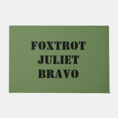 FOXTROT JULIET BRAVO DEURMAT (Voorkant)