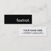 foxtrot. mini visitekaartje (Voorkant / Achterkant)