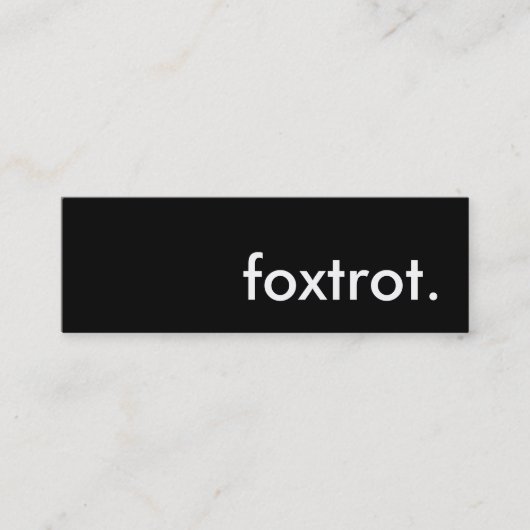 foxtrot. mini visitekaartje (Voorkant)
