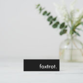 foxtrot. mini visitekaartje (Staand voorkant)