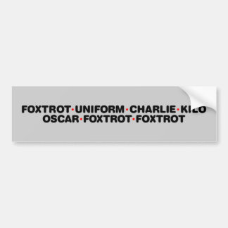 Foxtrot uit bumpersticker