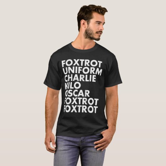 FOXTROT UNIFORM CHARLIE Army phonetic alphab T-shirt (Voorkant volledig)