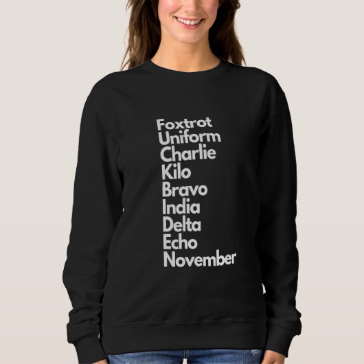 Foxtrot Uniform Charlie Kilo Bravo India Delta Ech Trui (Voorkant)