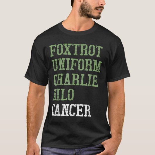 Foxtrot uniform Charlie Kilo - voor longkanker AWA T-shirt (Voorkant)