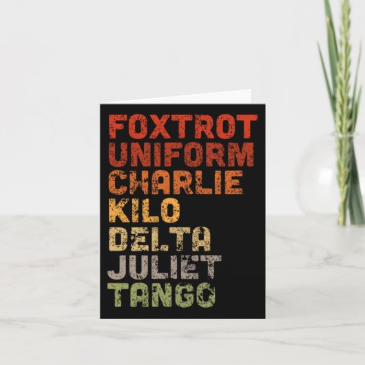 Foxtrot Uniform DJT Kaart (Voorkant)