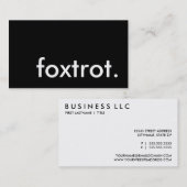 foxtrot. visitekaartje (Voorkant / Achterkant)