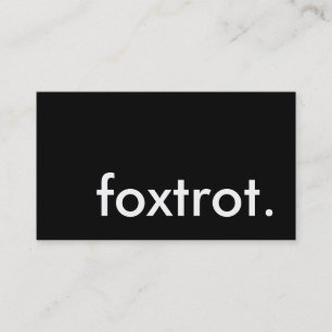 foxtrot. visitekaartje