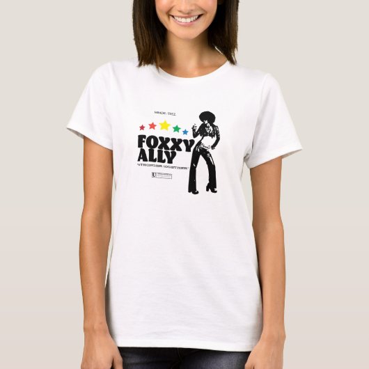 Foxxy Ally (zwart ontwerp) T-shirt (Voorkant)