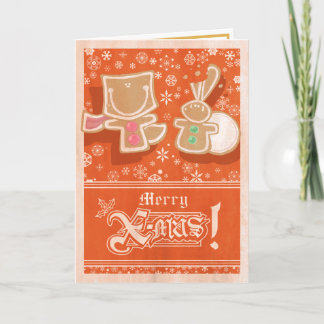 Foxy and Cottontail Gingerbrood Card Feestdagen Kaart
