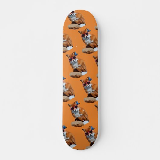 Foxy Art Skateboard, 19,7 cm, Fancy vos Persoonlijk Skateboard (Voorkant)