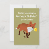 Foxy Birthday Invitation Kaart (Voorkant)