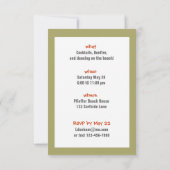 Foxy Birthday Invitation Kaart (Achterkant)