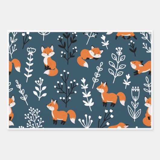 Foxy Blue Inpakpapier Vel (Voorkant 2)