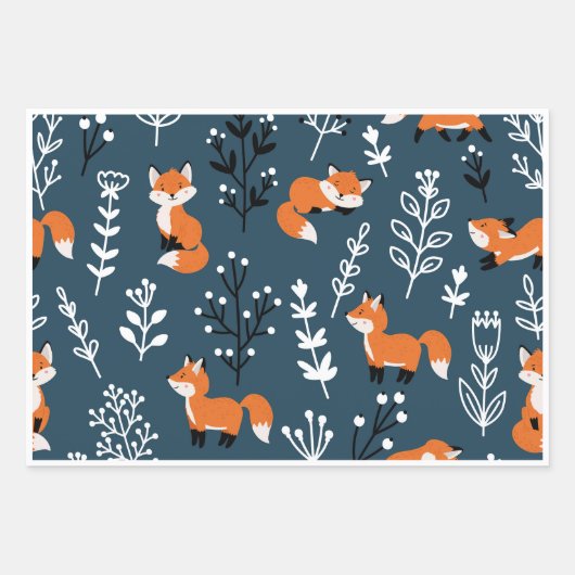Foxy Blue Inpakpapier Vel (Voorkant 3)