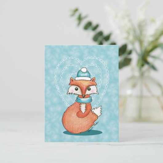 Foxy Briefkaart van Valentijn (Staand voorkant)