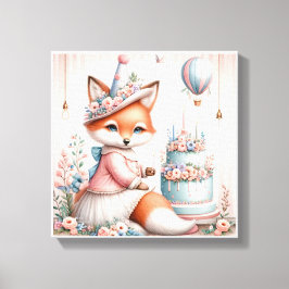 Foxy Celebration Canvas Afdruk