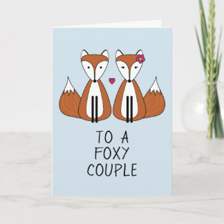 Foxy Couple Fox Jubileum Kaart