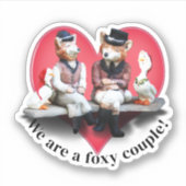 Foxy Couple Valentine's Day Sticker (Voorkant)