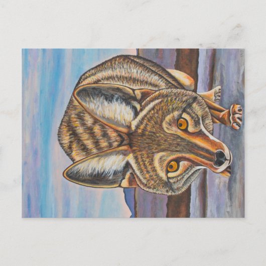 Foxy Coyote Briefkaart (Voorkant)