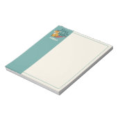 Foxy Cute met hart aangepaste naam Notitieblok (Linkerzijde)