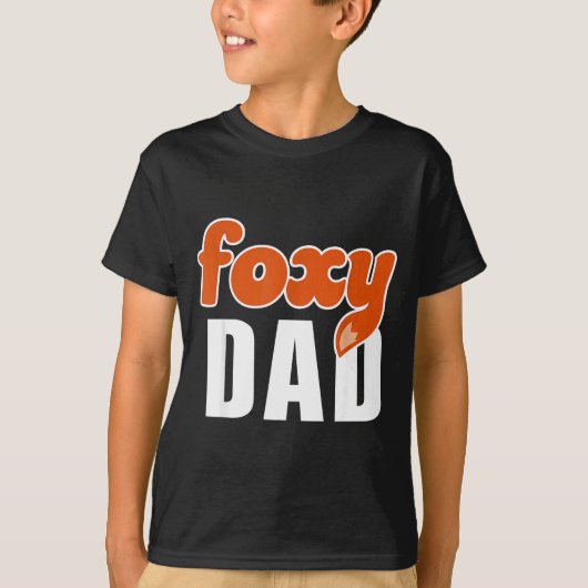 Foxy Dad Shirt Funny Father Gift Cute Fox Cartoon  (Voorkant)