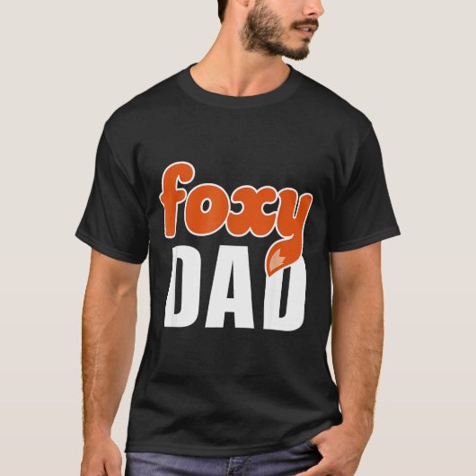 Foxy Dad Shirt Funny Father Gift Cute Fox Cartoon (Voorkant)