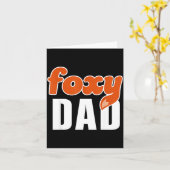 Foxy Dad Shirt Funny Father Gift Cute Fox Cartoon  Kaart (Gele Bloem)