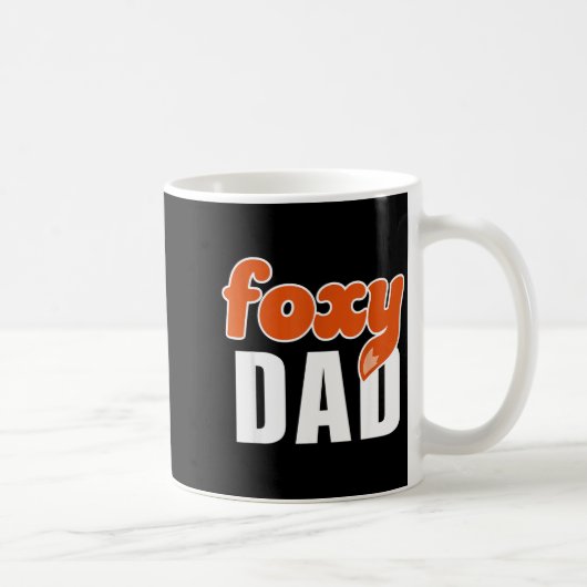 Foxy Dad Shirt Funny Father Gift Cute Fox Cartoon  Koffiemok (Rechts)