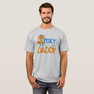 Foxy Daddy Wild One Blue Woodland Party T-shirt
