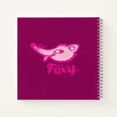 Foxy deep roze vos face gepersonaliseerd notitieboek (Achterkant)