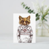 Foxy DPRY Fox Briefkaart (Staand voorkant)