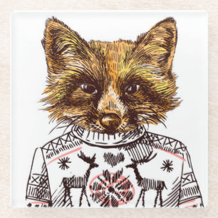 Foxy DPRY Fox Glazen Onderzetter