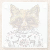Foxy DPRY Fox Glazen Onderzetter (Achterkant)