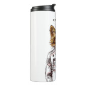 Foxy DPRY Fox | Jouw namen toevoegen Thermosbeker (Gedraaid links)