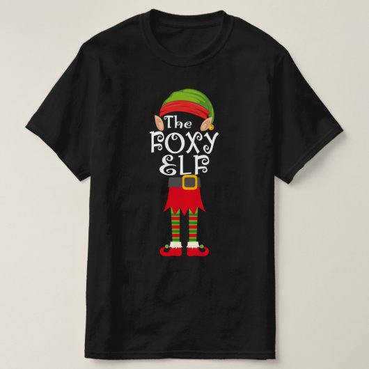 " foxy elf - familie " - kerstmis t-shirt (Design voorkant)