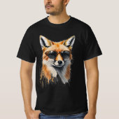 Foxy en Unbothered: Cool Fox Graphic T-shirt (Voorkant)