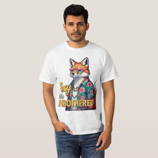 Foxy en Unbothered: Cool Fox Graphic T-shirt (Voorkant volledig)