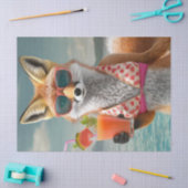 Foxy Felecia in bikini, zomerpret Tissuepapier (Craft)