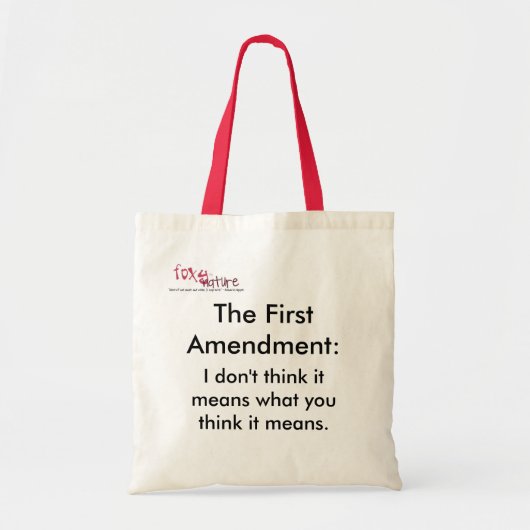 Foxy First Amendment Bag Tote Bag (Voorkant)