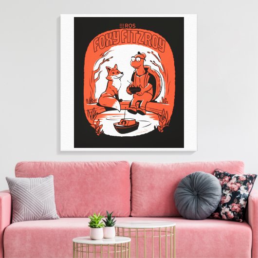 Foxy FItzroy op Stretched Canvas (Insitu (Woonkamer))