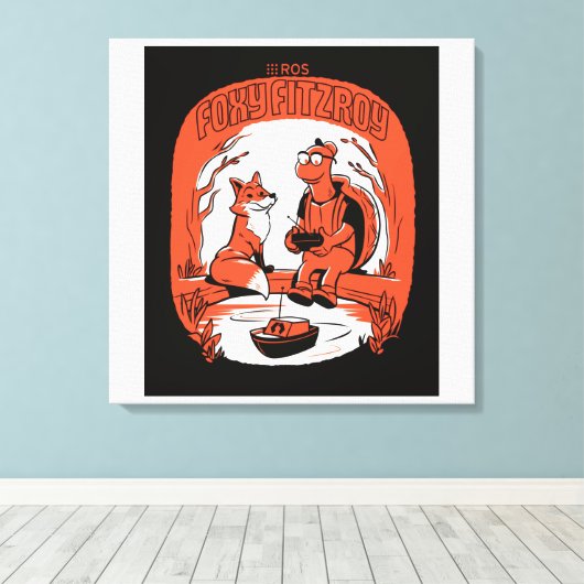 Foxy FItzroy op Stretched Canvas (Insitu (Houten vloer))