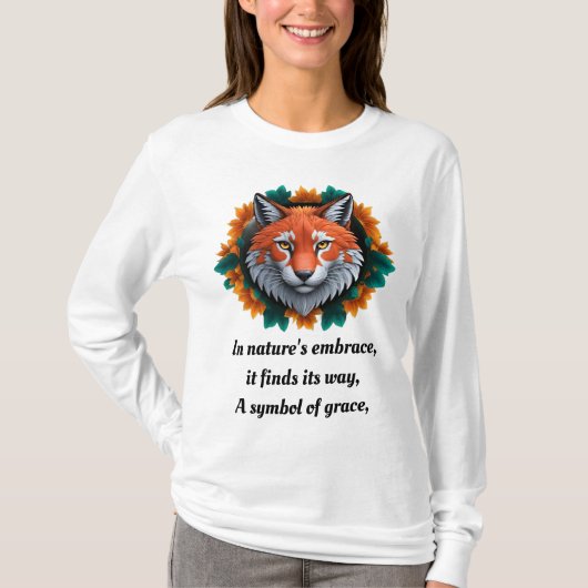 "Foxy Flair: Levendig Fox T-shirt" T-shirt (Voorkant)