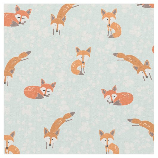 Foxy Floral door Origami-Prints Stof (Close Up)