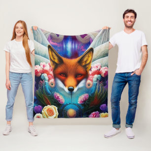 Foxy & Floral Fleece Deken