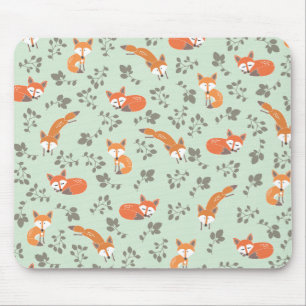 Foxy Floral Pattern Muismat