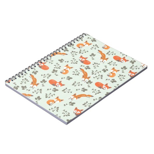 Foxy Floral Pattern Notitieboek (Linkerzijde)