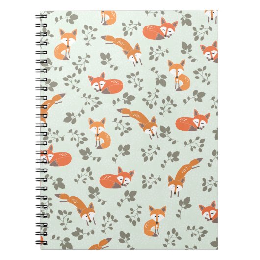Foxy Floral Pattern Notitieboek (Voorkant)
